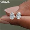 ROBUKF Orecchini a Perno in Moissanite Taglio Ovale 0.5-5ct per Donne, Colore D, Diamante Scintillante, Argento Sterling 925, Gioielli da Festa, Regalo