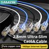 SAMZHE Cavo Internet SAMZHE Slim Cat6A RJ45 ad Alta Velocità 10Gbps 31AWG con Nucleo in Rame Puro, Cavo di Rete LAN per Computer e PC