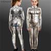 IOOTIANY POP1 Bambini Punk Robot Costumi Cosplay Ragazzi Ragazze Zentai Suit Muscolo Scheletro Stampa Tuta Halloween Party Bambini Tuta