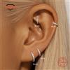 CANNER 1PC 6/7/8/9mm Moissanite 925 Sterling Silver Orecchini a cerchio Donne Cerchio Rotondo Orecchini Penetranti Personalizzati Gioielleria Raffinata
