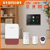 staniot Sistema di allarme Staniot Touch screen da 7 pollici 4G Smart 433Mhz WiFi Allarme domestico Telecomando Sistema di sicurezza rilevatore di fumo wireless