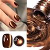 MISS MIANEL Smalto Semipermanente Gel Effetto Occhio di Gatto Marrone Oro 12ml (1-21 pz) - Hot Sale Invernale, Gel Magnetico Sbiancante per Unghie Dorate, Forniture per Nail Art