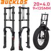 BUCKLOS 20*4.0 Bike Fat Forcella 20 pollici Forcella di Sospensione Della Bicicletta 4.0 Pneumatico E-Bike Forcelle 9*135mm Neve/spiaggia/Mountain Bike Forcelle