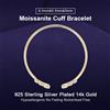 IOGOU Moissanite Bracciale con diamanti intarsiati 6.5mm&5.5mm&5mm D Colore Puro argento sterling 925 Bracciale aperto per le donne