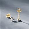 IOGOU Orecchini a bottone rotondi Moissanite in oro massiccio 14K per donna Uomo Moissnaites certificati GRA 3mm 4mm 5mm 6mm 6.5mm Gioielli in oro