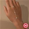 CANNER 1 Pezzo Anello Bracciale in Argento Sterling 925 per Donna, Gioielli, Bracciale a Catena in Argento 925, Bracciale da Dito, Catene per Mani