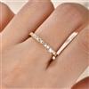 Lnngy Anello nuziale da donna in oro 14k certificato D Color VVS1 creato in laboratorio, anello eternity con moissanite da 2 mm, gioielli scintillanti