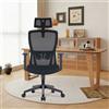 Durrafy Sedia da ufficio ergonomica Durrafy, sedia da scrivania con poggiatesta regolabile, braccioli e supporto lombare, sedie girevoli in rete, nera