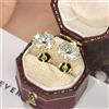 Lnngy Orecchini a lobo in moissanite certificati Lnngy da 6,5 mm/8 mm, orecchini solitari in oro 14 carati per donna, regalo romantico e splendido.