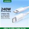 UGREEN, cavo USB Type-C a Type-C da 240 W, caricatore rapido PD 3.1 da 100 W per iPhone, iPad, Macbook, Samsung, dispositivi Android e notebook.
