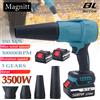 NONE Soffiatore Elettrico Senza Spazzole 3500W, 350M/S, Portatile, Senza Fili, per Foglie e Polvere, Compatibile con Batteria Makita