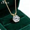 Lnngy Collana Certificata Lnngy con Moissanite da 0,5-5 carati, Pendente Solitario Scintillante con Diamante Coltivato in Laboratorio, Gioielli Quotidiani da Donna