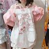 BLUE DIJIAO Abbigliamento Donna: T-shirt con Stampa Anime Kawaii Arcane, Nuova Collezione Autunnale, Maglietta Rosa a Maniche Lunghe con Design Halter alla Moda