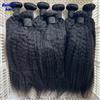 Baierte Offerta Speciale: Extension di Capelli Umani Vergini Lisci Afro, Trama di Capelli Peruviani Yaki Naturali con Punte Spesse - Saldi di Liquidazione
