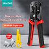 SAMZHE Pinza Crimpatrice SAMZHE RJ45 RJ11, Strumento di Crimpatura per Cavi Ethernet LAN, Taglierina e Spelafili per 4P 6P 8P RJ11 RJ45