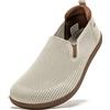 HOBIBEAR Scarpe da donna con punta larga, modello barefoot, slip-on, da passeggio, sneakers in mesh traspiranti, classiche e minimaliste per donna