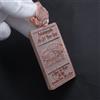 Alinoya Collana Personalizzata Nuoya con Nome, Ciondolo a Disco Placcato Oro Rosa, Charm Rettangolare Personalizzato 60*80MM