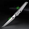 XUAN FENG Coltello pieghevole con manico in lega di titanio, lama in acciaio M390, coltello da frutta, coltello tascabile ad alta durezza.