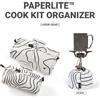 HODR GEAR [HODRGEAR] PAPERLITE ™ Organizer per kit da cucina All In One ultraleggero in Tyvek ® Contenitori per Carburante da 110g o 230g, Ripiegabili e Resistenti agli Schizzi