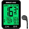 Bikevee Computer GPS Wireless per Bicicletta, Display LCD Multifunzione, Tachimetro e Contachilometri per Bici da Esterno con Retroilluminazione Automatica Verde