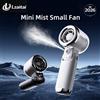 Mini Ventilatore Portatile con Nebulizzatore d'Acqua, 3600mAh, 5 Velocità, Pieghevole, da Appendere al Collo, Ricaricabile USB-C, Umidificatore