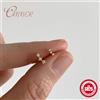 CANNER Piercing per Cartilagine in Argento Sterling 925 con Tre Piccoli Rivetti Geometrici in Zircone, per Donne, Regalo per Feste e Compleanni, Gioielli