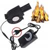 NONE Ventilatore BBQ 12V Portatile, Soffiatore d'Aria Manuale per Barbecue con Porta di Raccolta Aria, Alimentatore con Regolatore di Velocità, Soffiatore per Cucina con Spina EU