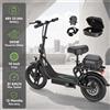 NONE Monopattino Elettrico per Adulti da 14 Pollici con Sedile Confortevole, Velocità Massima 22MPH, Batteria a Doppia Capacità da 48V per un'Autonomia Fino a 55 Miglia, Sistema di Sospensione Doppio,
