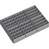SONGMICS Organizzatore per Cassetti di Biancheria Intima, 6 Pezzi, Scatole Pieghevoli in Tessuto, 28 x 26 x 10 cm e 32 x 26 x 10 cm, Grigio