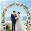 HGTUGO Arco decorativo rotondo in metallo, colore oro, struttura resistente per creare un arco di palloncini, ideale per decorazioni di matrimoni e feste, kit per arco circolare da utilizzare in eventi