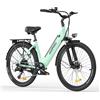 HillMiles MileCity 1 Bicicletta Elettrica da 26", 250W 38Nm 36V13Ah Batteria Rimovibile, Autonomia Fino a 80-100 Km, 7 Velocità, Sospensione Anteriore, Freno a Disco Meccanico, Bicicletta Elettrica