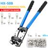 TKKEACE HX-50B Pinza Manuale Portatile per Crimpatura Cavi 6-50mm² AWG 10-0 Pinza Esagonale per Terminali a Ghiera