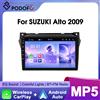 podofo Autoradio stereo Podofo da 9 pollici per SUZUKI Alto 2009 con CarPlay wireless, Android Auto, Bluetooth, Mirrorlink, lettore multimediale video