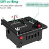 DWiusty Sega da banco elettrica compatta da 100 W, 6000 giri/min, ideale per lavori di falegnameria, progetti fai-da-te, modellismo, artigianato e taglio di legno, con lama da 16 mm.