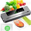 NONE Macchina sigillatrice sottovuoto, 5 modalità di sigillatura per alimenti, con 50 sacchetti sottovuoto, larghezza di sigillatura di 30 cm, modalità automatica e manuale per alimenti secchi e umidi.