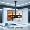 NONE Supporto da soffitto per TV con altezza regolabile, per schermi da 32 a 75 pollici, con staffa per sospensione, portata massima 65 kg, standard VESA 600x400.