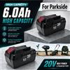 NONE Magazzino UE Batteria di ricambio agli ioni di litio 20V 6.0Ah per tutti gli utensili Lidl Parkside PAP 20 B3 PAP 20 A3 PAPS 208 A1 per motosega e trapano elettrico