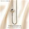 Thaddaeus Collana con catena a maglie con ciondolo di base Marchio di gioielli di moda in filo di marca Stile europeo Bijoux in argento sterling 925 regalo per uomo donna
