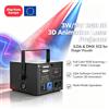 carinamoba Proiettore laser professionale RGB a colori, con scanner da 5 W e 30.000 punti al secondo, compatibile con ILDA e DMX, per animazioni 3D, ideale per DJ, discoteche, club e matrimoni.
