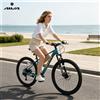AIVA MT275FS2, mountain bike hardtail da 27,5 pollici, 8 velocità, bicicletta da adulto, telaio leggero in lega di magnesio, forcella ammortizzata, freni a disco anteriori e posteriori.