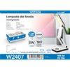 NONE Lampada da campeggio portatile a LED COB, impermeabile IP44, con gancio per appenderla, 3W, 4000K, lampada da esterno per emergenze. Batterie non incluse.