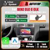 AUTOTOP Sistema multimediale wireless con Linux, compatibile con CarPlay e Android Auto, adatto per BENZ CLC, Classe C e Classe CLK, modelli 2003-2011, dotato di GPS, connettività Bluetooth, telecamera