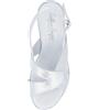 Soffice Sogno Sandalo in pelle laminata e tessuto glitter zeppa 8 cm