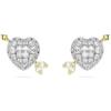 Swarovski Idyllia Collezione, Mixed Cuts, Cuore With Arrow, Bianco, Finitura metallo misto