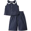 Amazon Essentials x Sofia Grainge Set da Gioco con Top Senza Maniche e Pantaloni in Raso di Cotone Bambina
