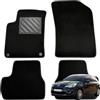 MTC Automotive Tappetini Citroen C3 II Serie 2009-2017, Su Misura, Set 4 Pezzi Neri | Tappetini Auto in Moquette Nera con Battitacco in Gomma Rinforzata e Aderenza Stabile al Modello