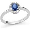 Miluna Anello Donna Miluna Oro Bianco Zaffiro Diamanti LID4282X