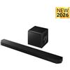 Samsung Soundbar HW-Q800H/XC, Audio 5.1.2 canali, potenza 400W, Active Voice Amplifier Pro, Bluetooth 5.3, Q-Symphony, Wireless Dolby Atmos, 2026