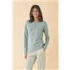 NOIDINOTTE PIGIAMA DONNA IN JERSEY INVERNALE FA009819 NOI DI NOTTE ARTIC GREEN