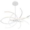 NOVECENTO Lampadario LED moderno Elettra bianco ø98cm, luce naturale 6400 lumen, NOVECENTO